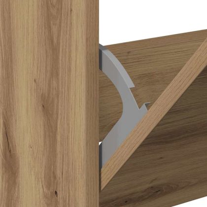 Шкаф за обувки с рафт Дъб 80 x 21 x 125,5 cm Инженерно дърво