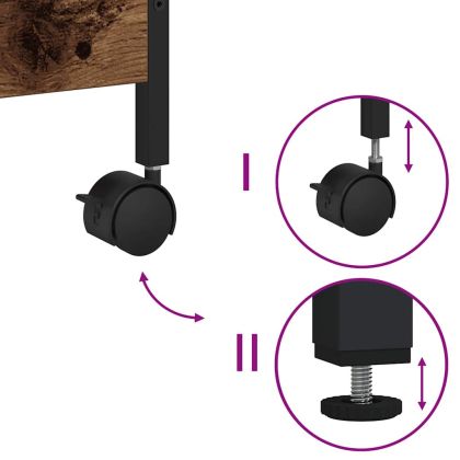 Кухненска количка Старо дърво 50 x 30 x 70 см Инженерно дърво