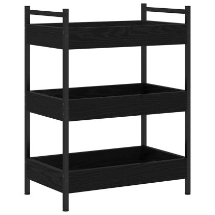 Кухненска количка Черен дъб 50 x 30 x 70 см Инженерно дърво
