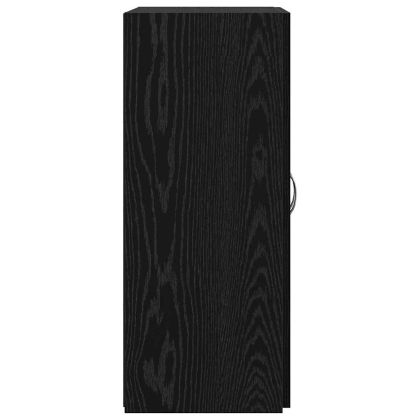 Офис шкаф с рафт Черен дъб 60 x 32 x 77.5 Инженерно дърво