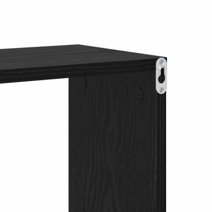 Стенен рафт с рафт Монтиране на стена Друг Черно Дърво