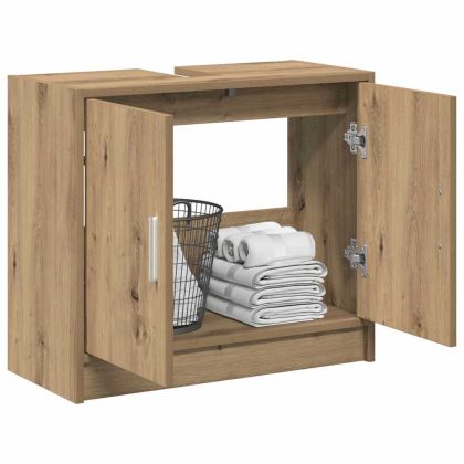 Шкаф за баня със съхранение Дъб 63 x 29 x 55 cm Инженерно дърво