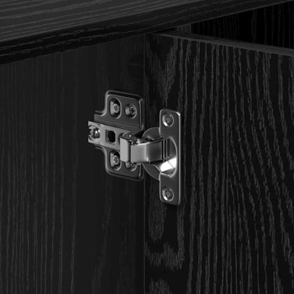 Шкаф за баня с рафт Черния дъб 90 x 29 x 55 см Инженерно дърво