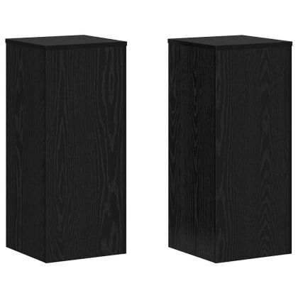 Стойка за растения 2 pcs Черния дъб 30 x 30 x 70 см