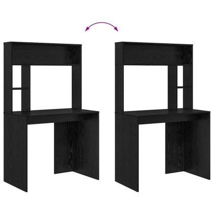 Бюро с рафт Черния дъб 91 x 50 x 149 см Инженерно дърво