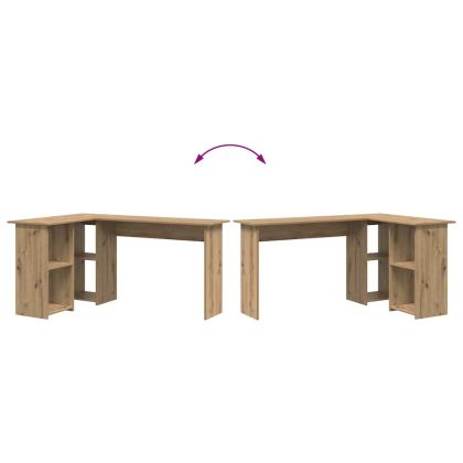 Бюро с рафт Дъб 142 x 102 x 73 см Инженерно дърво