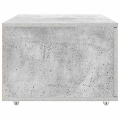 Чекмеджетен шкаф с колело Сив 55 x 45 x 33.5 см Инженерно дърво