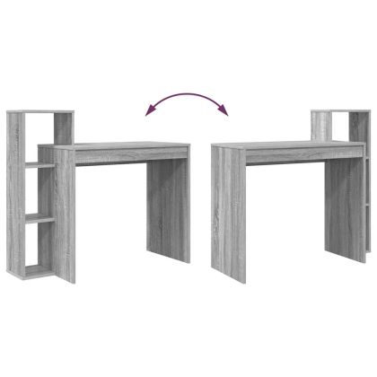 Бюро с рафт Сив Сонома 100 x 40 x 90 cm Инженерно дърво