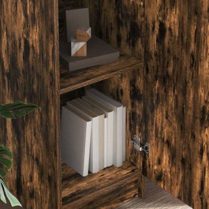 Хайтборд Опушен дъб 35 x 39 x 168 см Инженерно дърво