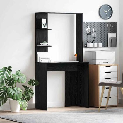 Бюро с рафт Черния дъб 78,5 x 37 x 154,5 см Инженерно дърво