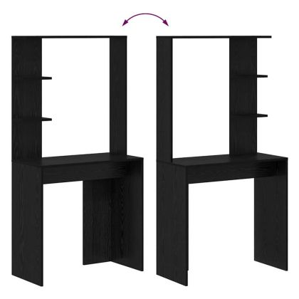 Бюро с рафт Черния дъб 78,5 x 37 x 154,5 см Инженерно дърво