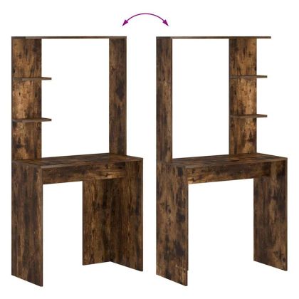 Бюро с рафт Димян дъб 78,5 x 37 x 154,5 см Инженерно дърво