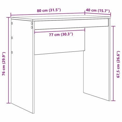 Бюро Сив Сонома 80 x 40 x 76 см