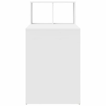 Бюро с рафт Бяло 108 x 55 x 103.5 см Инженерно дърво