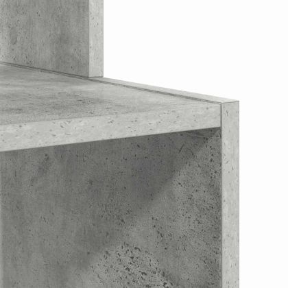 Бюро с рафт Циментено сиво 106 x 41 x 88.5 см Инженерно дърво