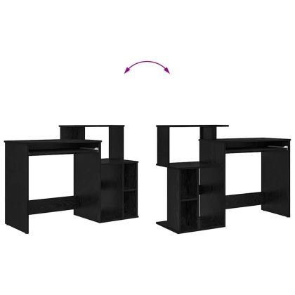 Бюро с чекмедже Черния дъб 120,5 x 44 x 88,5 см Инженерно дърво