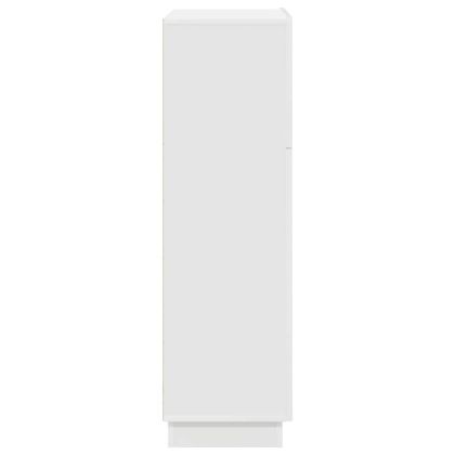 Бюро с рафт с врата Бяло 71.5 x 31.5 x 106.5 см Инженерно дърво