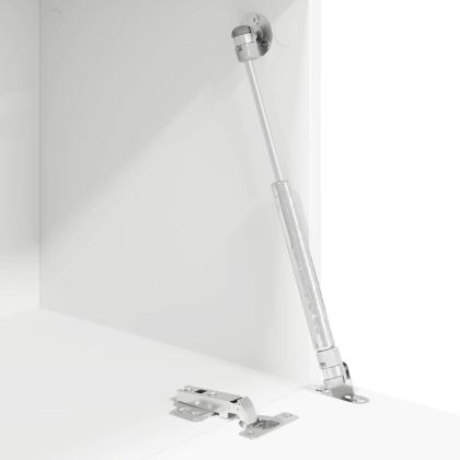 Бюро с рафт с врата Бяло 71.5 x 31.5 x 106.5 см Инженерно дърво