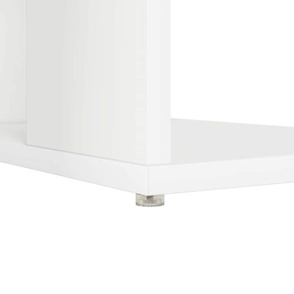 Бюро с рафт Бяло 130 x 50.5 x 75 см Инженерно дърво