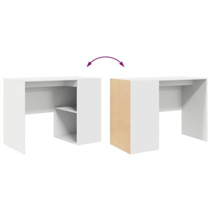 Бюро с рафт Бяло 102 x 50 x 75 см Инженерно дърво