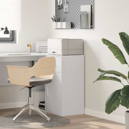 Шкаф с чекмедже Бяло 38 x 34.5 x 75 см Инженерно дърво