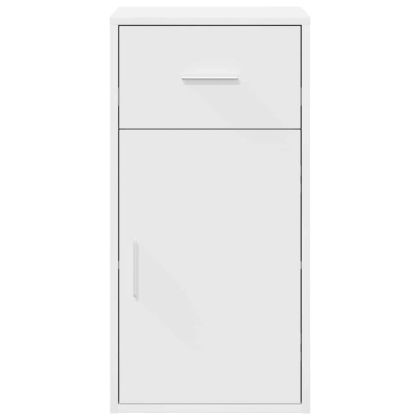 Шкаф с чекмедже Бяло 38 x 34.5 x 75 см Инженерно дърво