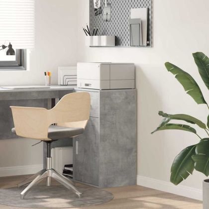 Шкаф с чекмедже Бетонно сиво 38 x 34.5 x 75 см Инженерно дърво