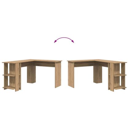 Ъглово бюро с рафт Дъб 140 x 113,5 x 75 см Инженерно дърво