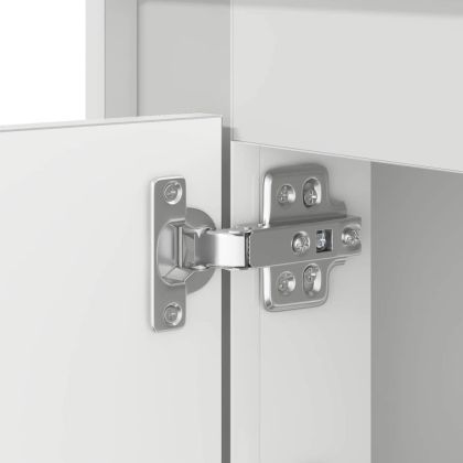 Нощен шкаф с Бяло 44 x 34.5 x 45 см Инженерно дърво