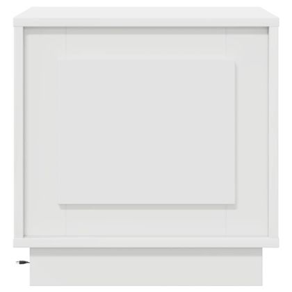 Нощен шкаф с 2 pcs Бяло 44 x 34.5 x 45 см Инженерно дърво