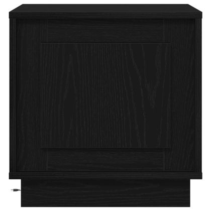 Нощен шкаф с 2 pcs Черно 44 x 34.5 x 45 см Инженерно дърво