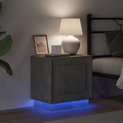 Нощен шкаф 2 pcs Бетонно сиво 44 x 34.5 x 45 см Инженерно дърво