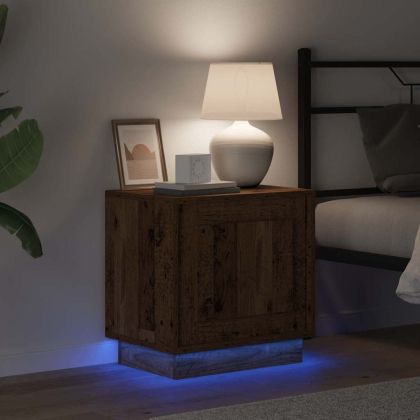 Нощен шкаф 2 pcs Старо дърво 44 x 34.5 x 45 см Инженерно дърво