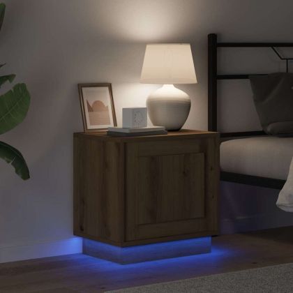 Нощен шкаф 2 pcs дъб артизан 44 x 34.5 x 45 см Инженерно дърво