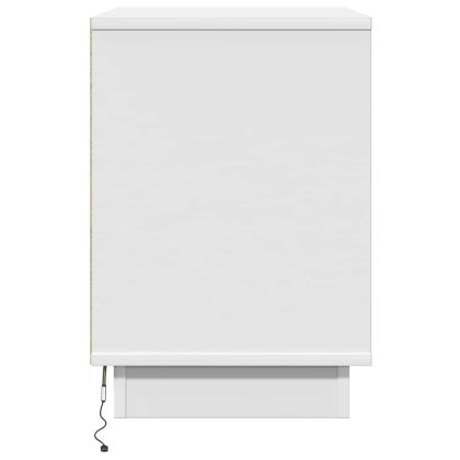 Нощен шкаф с чекмедже Бяло 50 x 34,5 x 50 см. Инженерно дърво