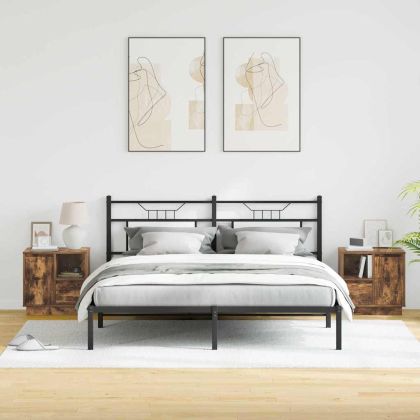 Нощен шкаф 2 pcs Димян дъб 50 x 34,5 x 50 см. Инженерно дърво