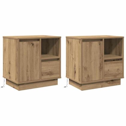 Нощен шкаф 2 pcs Дъб 50 x 34,5 x 50 см. Инженерно дърво