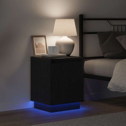 Нощен шкаф 2 pcs Черния дъб 39 x 34,5 x 50 см Инженерно дърво