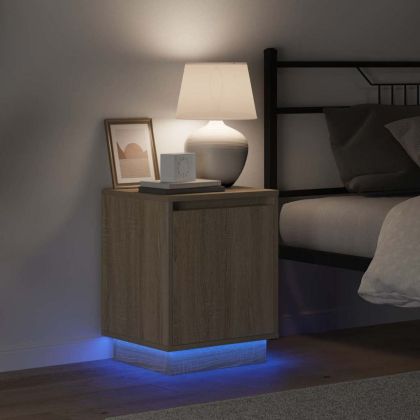 Нощен шкаф 2 pcs Сонома дъб 39 x 34,5 x 50 см Инженерно дърво