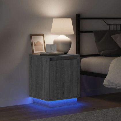 Нощен шкаф 2 pcs Сив 39 x 34,5 x 50 см Инженерно дърво