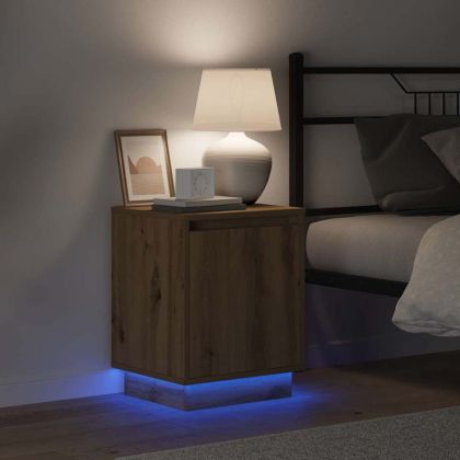 Нощен шкаф 2 pcs Дъб 39 x 34,5 x 50 см Инженерно дърво