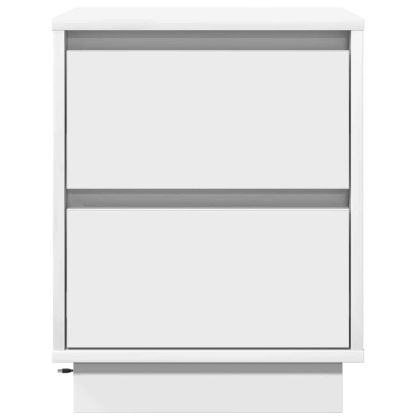 Нощен шкаф с чекмедже Бяло 39 x 34,5 x 50 см Инженерно дърво