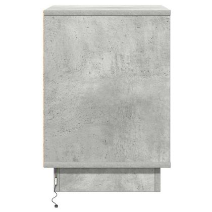 Нощен шкаф Циментено сиво 39 x 34,5 x 50 см Инженерно дърво