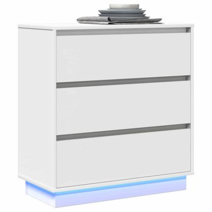 Нощен шкаф с чекмедже Бяло 71 x 34,5 x 75 см Инженерно дърво