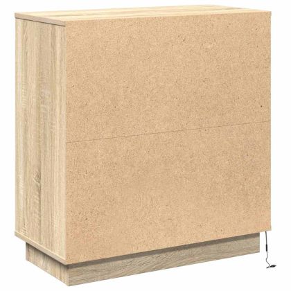 Съхранение с LED дъб сонома 71 x 34.5 x 75 см Инженерно дърво