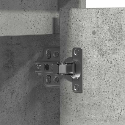 Съхранение с LED Бетонно сиво 71 x 34.5 x 75 см Инженерно дърво