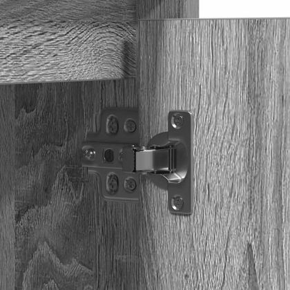 Съхранение с LED Сив сонома 71 x 34.5 x 75 см Инженерно дърво