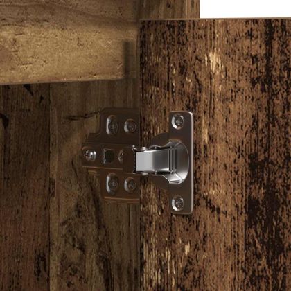 Съхранение с LED Старо дърво 71 x 34.5 x 75 см Инженерно дърво