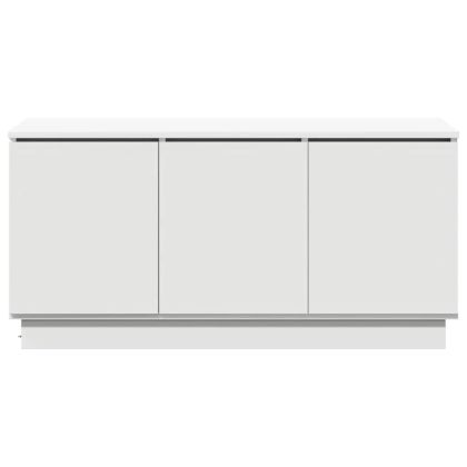 ТВ шкаф Бяло 100 x 38 x 49 см Инженерно дърво