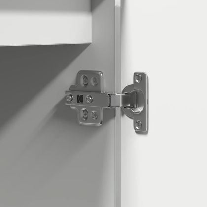 ТВ шкаф Бяло 100 x 38 x 49 см Инженерно дърво